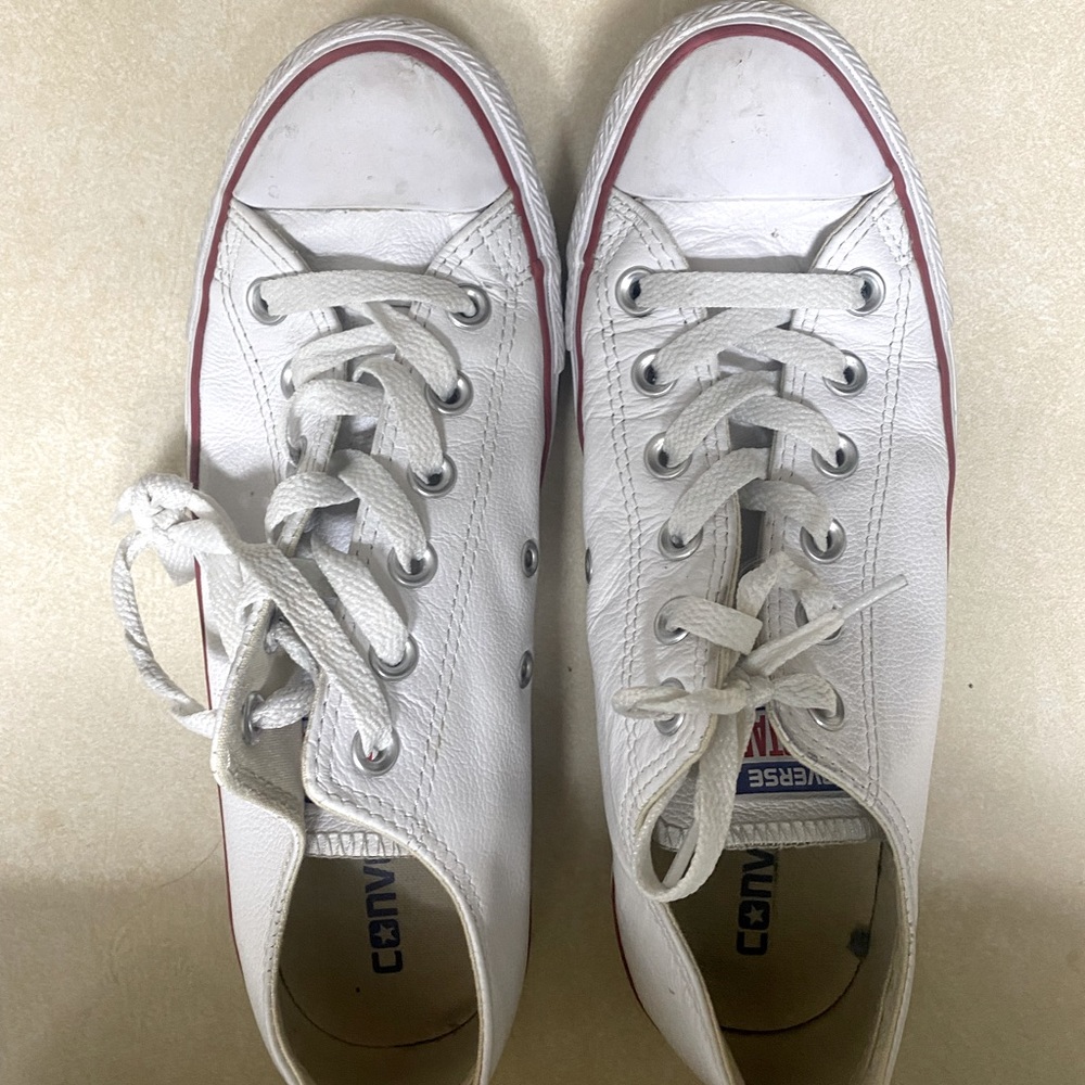 White leather converse